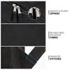 26L Black Backpack for School, College, and Travel: Water Resistant Bookbag with 8 Compartments - 4 of 4
