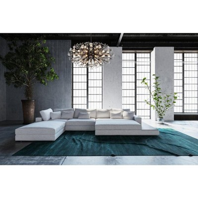 Vera Modern Black Crystal and Metal 38-Light Pendant