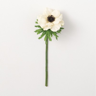 Sullivans Artificial Anemone Stem 14"H Off-White Flowers