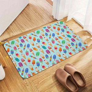 Ice Cream Bathroom Rugs Winter Bath Mat Absorbent Non Slip Bathroom Mat Christmas Soft Floor Carpet 16x20 Inches - 1 of 1