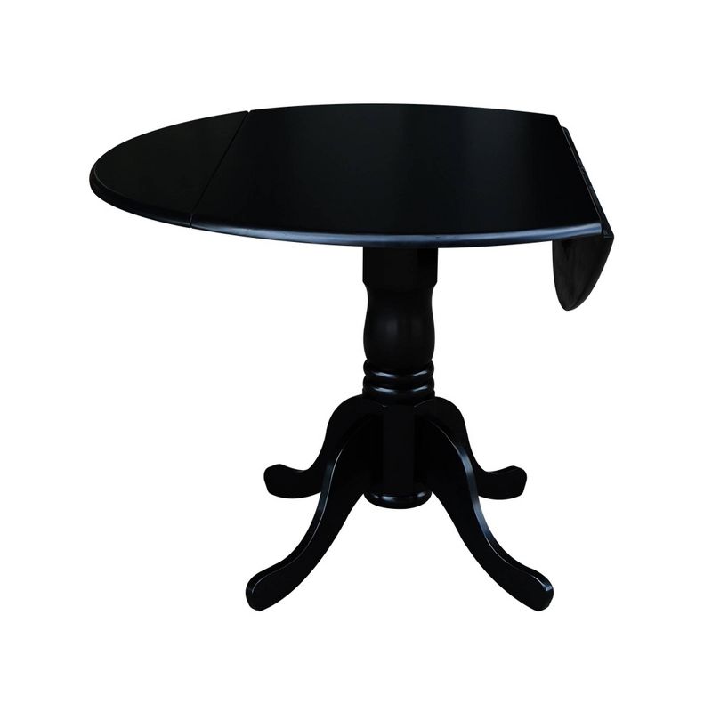 42" Mason Round Dual Drop Leaf Dining Table - International Concepts, 4 of 16