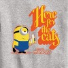 Boys' - Despicable Me Minions - Only Here For The Eats Graphic Long Sleeve Fleece Sweatshirt - 2 of 4