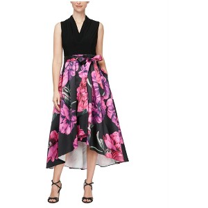 S.L. Fashions Womens Floral Evening High-Low Dress - 1 of 1