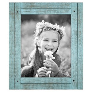 Americanflat Rustic Picture Frame with polished glass - Displays Textured Wood and Polished Glass for Wall and Tabletop - 1 of 4