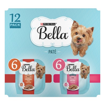 Purina Bella Pat Wet Dog Food Grilled Chicken Beef 3.5oz 12ct