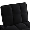 ORRD 4-in-1 Single Sofa Bed with Storage Pockets, Tufted Pull-out Convertible Chaise Lounge with Adjustable Backrest，Black - 3 of 4