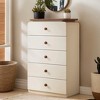 Hommoo 45" Farmhouse 5-Drawer Storage Cabinet, Chest Organizer Unit - 4 of 4