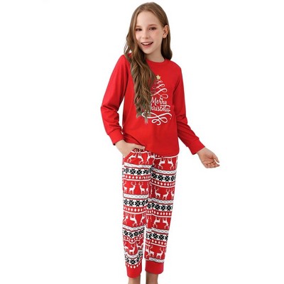 Christmas Pajamas for Family Kids Christmas Pjs Matching Sets for Kids Holiday Xmas Sleepwear Set
