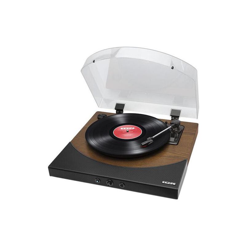 ION IT94BK Premier LP Bluetooth Wireless USB Turntable with USB Recording (Brown), 1 of 6