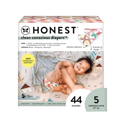 Honest Clean Conscious Disposable Diapers - Wingin' It & Catching Rainbows  - Size 5 - 44ct : Target