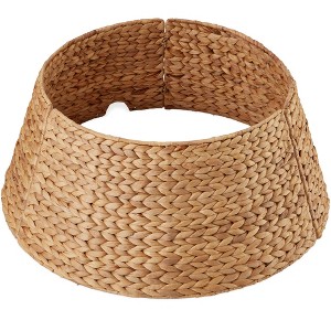 Best Choice Products 24in Woven Hyacinth Christmas Tree Collar, Tree Skirt Accessory w/ Cord Cut-Out - 1 of 4