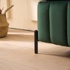Sapphtopaz Velvet Storage Bench Upholstered Vanity Stool Storage Ottoman with Metal Leg Footstool End of Bed for Living Room, Bedroom, Entryway - 2 of 4