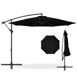 Best Choice Products 10ft Offset Hanging Outdoor Market Patio Umbrella w/ Easy Tilt Adjustment - 1 of 4