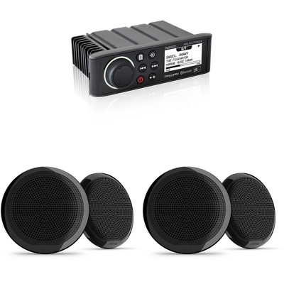 Fusion MS-RA70NSX Marine Entertainment System with Bluetooth, NMEA 2000, and Sirius/Xm Ready with Bluetooth with Fusion 2 Pair EL-F653B EL Series 6...