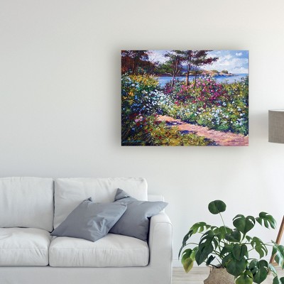 David Lloyd Glover 24" x 32" Colorful Floral Landscape Canvas Art