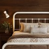 Metal Platform Bed Frame Victorian Style Wrought Iron Headboard and Footboard No Box Spring Needed - 3 of 4