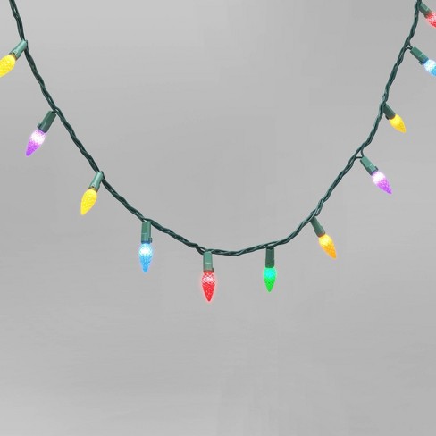 Philips 60ct led christmas faceted deals mini string lights warm white