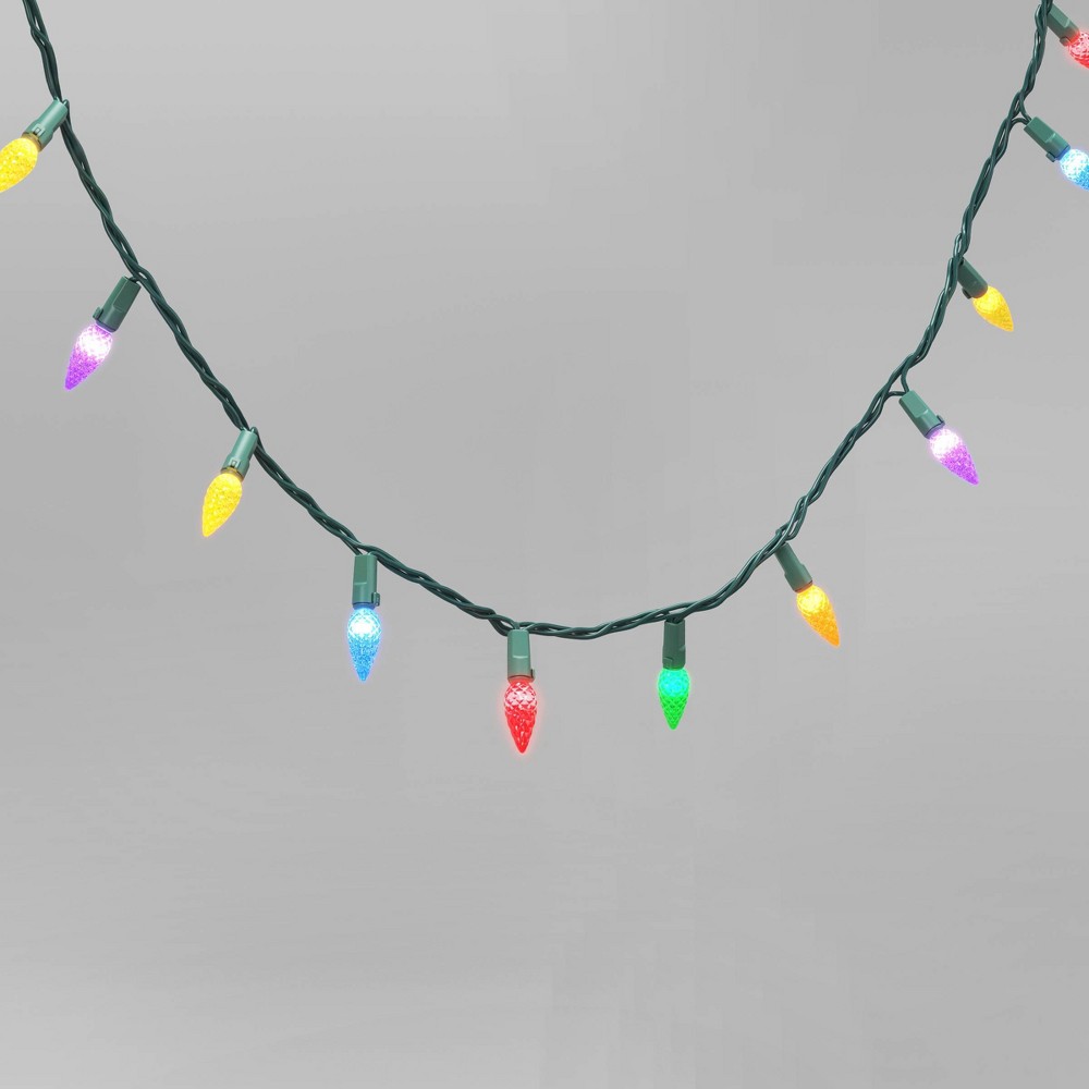 60ct LED C6 Twinkling Christmas String Lights with Green Wire - Wondershop™: UL Listed, 14.75ft Lighted Length