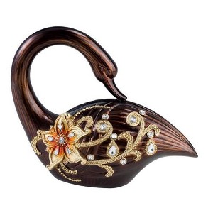 HomeRoots 10" Bronze And Gold Polyresin Dove Statue Sculpture - 1 of 4