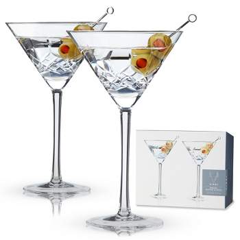 Luigi Bormioli Crescendo 10-Ounce Martini Glasses, 4-Piece, 10 oz.
