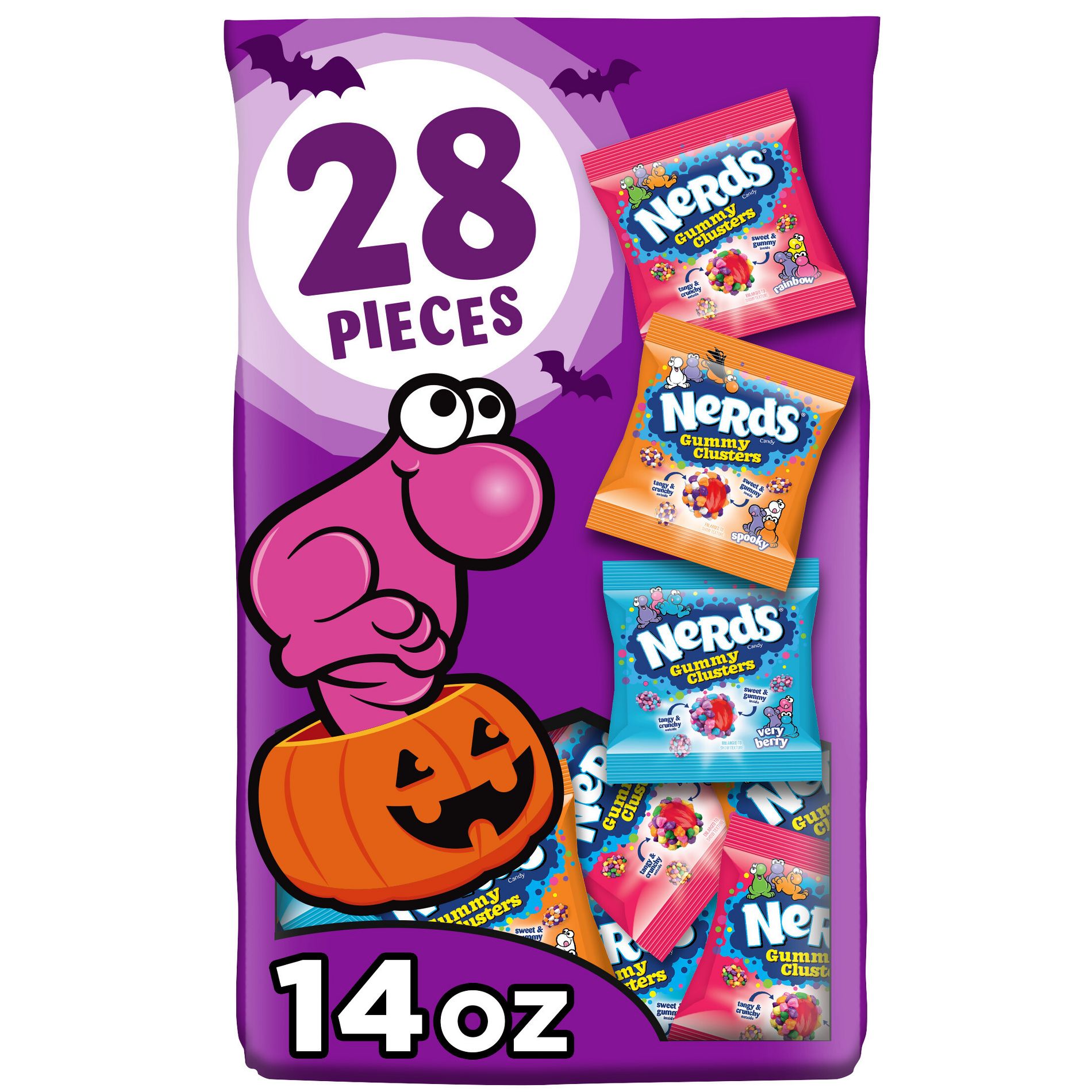 Nerds Gummy Clusters Halloween Assorted Candy Mix Bag - 14oz/28ct