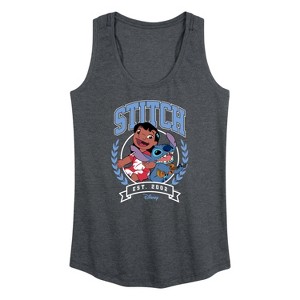 Women's - Disney - Stitch Collegiate Group Graphic Racerback Tank - 1 of 4