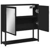 CLIHOME Modern Wall-Mounted 2 Doors Bathroom Mirror Cabinet Engineered Wood for Storage - 4 of 4
