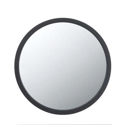 Grungis Round Wall Mirrors with Wooden Frame,Accent Mirror with Walnut Finish for Living Room,Entryway,Office