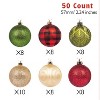 Every Day is Christmas Round 50ct 2.24"/57mm Shatterproof Christmas Tree Ornaments Set, Christmas Tree Balls Decoration - 3 of 4