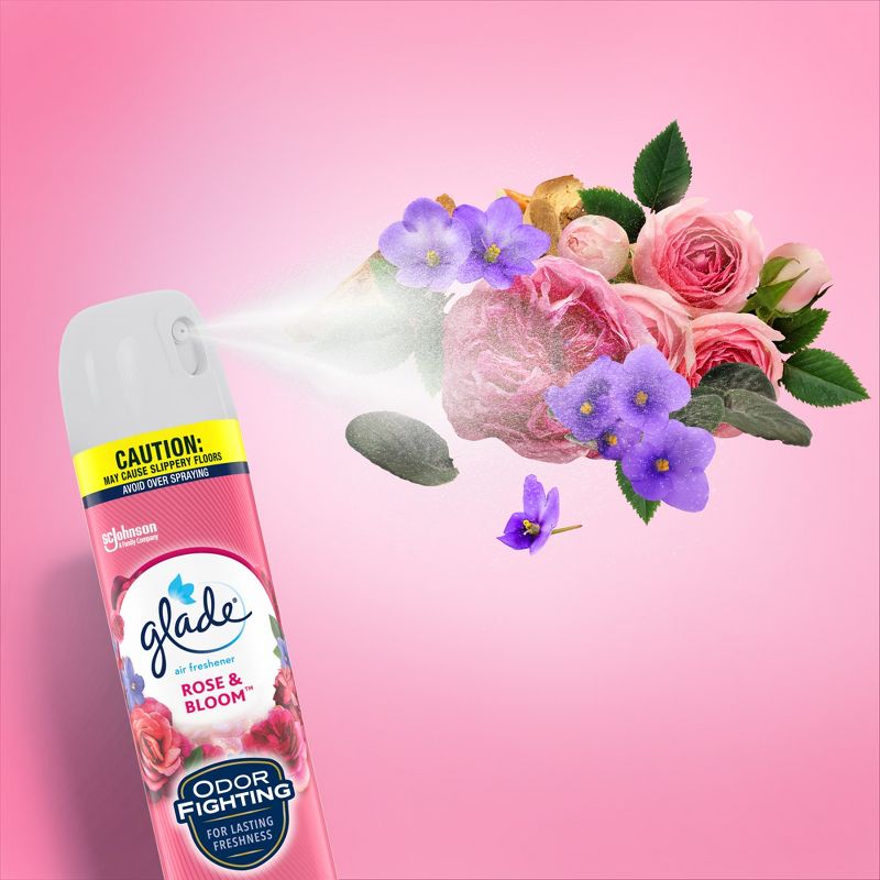 Glade Aerosol Room Spray Air Freshener - Rose &#38; Bloom - 8.3oz, 3 of 15