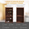64" 4-Door Kitchen Pantry, Freestanding Storage Cabinet with 3 Adjustable Shelves for Kitchen - 4 of 4