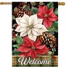 Briarwood Lane Winter Christmas House Flag 40x28 For Outdoor Mixed Poinsettias For Christmas House Flag - 2 of 4