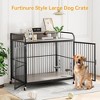 Whizmax Dog Crate Furniture, Dog Crate Indoor with Adjustable Height Bowls, Wooden Heavy Duty, 48 Inch Dog Kennel Furniture for Medium Dogs - 3 of 4