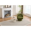Modern Swivel Barrel Accent Chair 360 Degree Velvet Upholstery Plush Padding Wood Frame Mid Century Lounge - 3 of 4