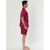 Lars Amadeus Men's Satin Pajama Set Summer Short Sleeve Night Wear Sleepwears Sleep Lounge Sets - 3 of 4