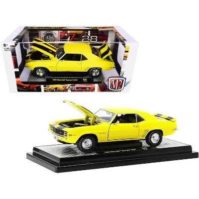 1969 Chevrolet Camaro Z/28 Daytona Yellow with Black Stripes Limited Edition to 6500 pcs 1/24 Diecast Model Car by M2 Machines