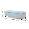 TiramisuBest Ottoman Bench - Light Grey Fabric Entryway Bench, 47.25"L x 17.5"W x 16.5"H - 3 of 4