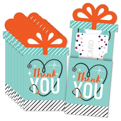 Big Dot of Happiness Co-Worker Appreciation - Christmas Thank You Employee  Staff Money and Gift Card Sleeves - Nifty Gifty Card Holders - Set of 8 