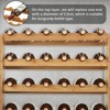 Bamboo Wine Rack 1.5Cm Thick Wood Wine Bottle Rack 36 Bottles Capacity 4 Layers Wine Storage Rack Durable Bamboo Wood - 4 of 4