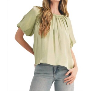 Women's Bubble Sleeve Babydoll Top - &merci - 1 of 3