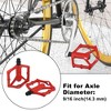 Unique Bargains Aluminum Alloy Bicycle Pedal Rear Foot Peg Black Fit 9/16 Inch Axles BMX MTB Bike Bicycle 1 Pair - 2 of 4