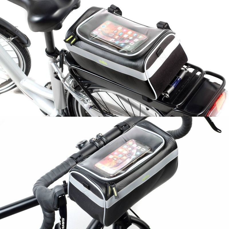 Delta Design Cycle Hybrid Bicycle Handlebar/Trunk Bag - Black, 3 of 11