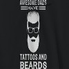 Rerun Island Men's Awesome Dads Have Tattoos Long Sleeve Graphic Cotton Sweatshirt Hoodie - 2 of 3