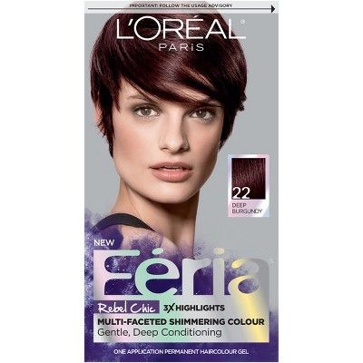 Loreal Paris Feria Rebel Chic 22 Deep Burgundy 6 8oz