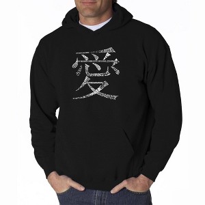 LA Pop Art Men's Word Art Hooded Sweatshirt - The Word Love in 44 Languages - 1 of 4
