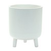 Melrose Ribbed Stone Footed Planter (Set of 2) - 2 of 3