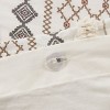 Sapphtopaz Bedding Set Duvet Cover Set Tufted Chenille Cotton with Stripes Printing 3 Piece 1 Cover, 2 Pillow Shams - 4 of 4