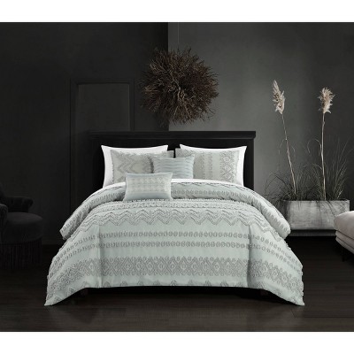 King 5pc Tyson Comforter Set Gray - Chic Home Design