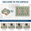 Butterfly Washable Rug - Non-Slip Floral Carpet, Soft Non-Shedding Low Pile Floor Mat for Nursery Dining Room - 3 of 4