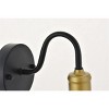 Elegant Lighting Serif 1 light brass and black Wall Sconce - 2 of 4
